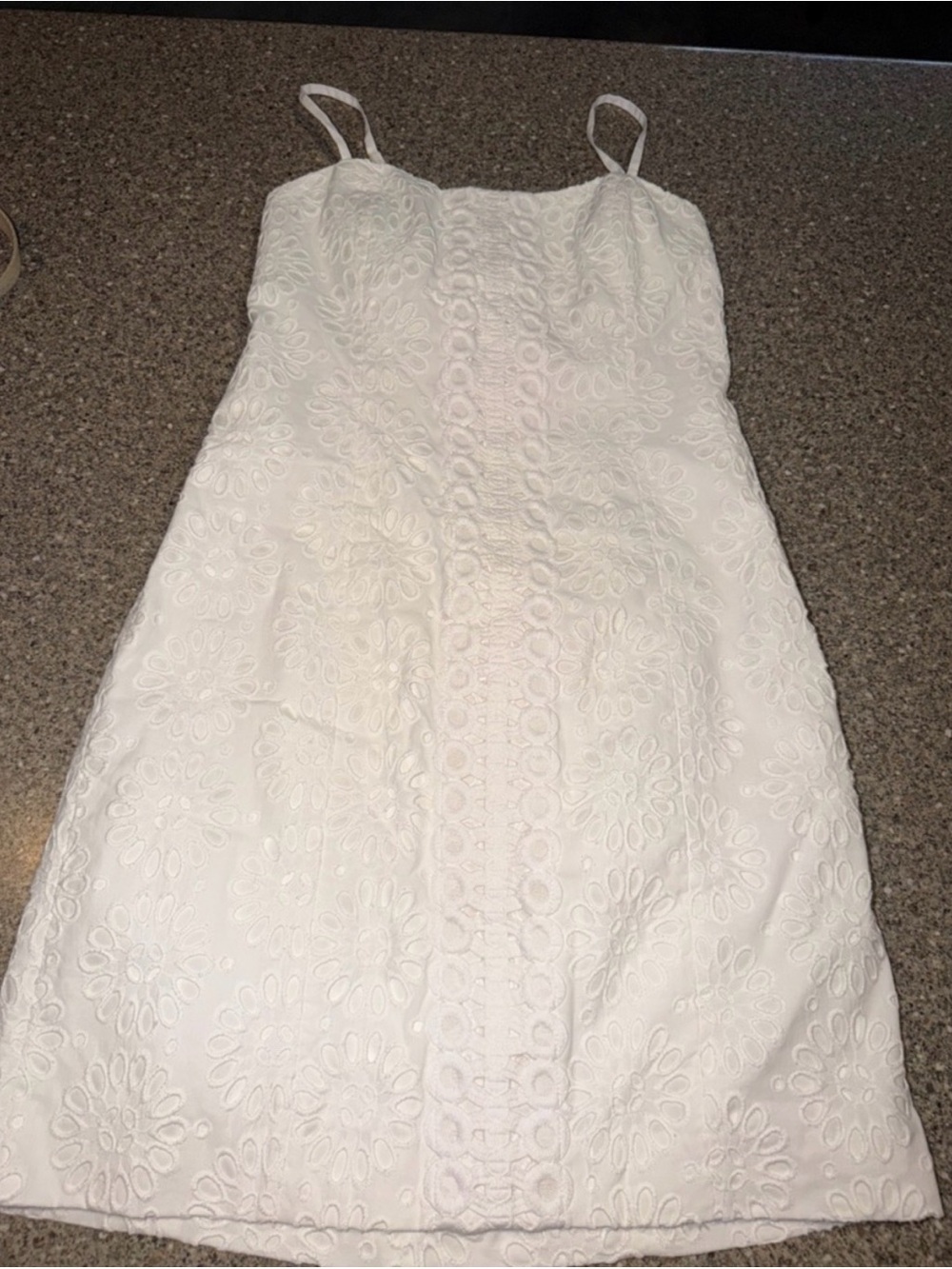 Lilly Pulitzer White Eyelet Spaghetti-Strap Mini Dress